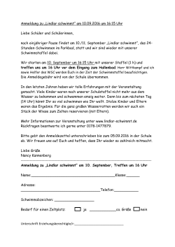 Lindlar schwimmt