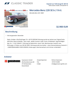 Mercedes-Benz 220 SE b (1964) 32.900 EUR