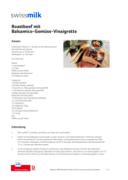 Roastbeef mit Balsamico-Gemüse-Vinaigrette