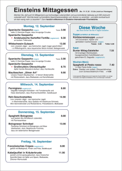 Diese Woche - Cafe Einstein