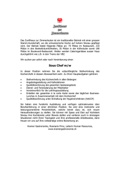 Sous Chef m/w