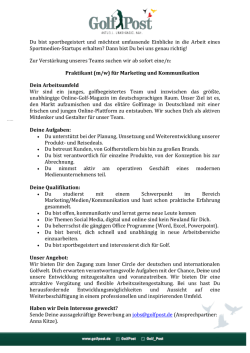 Du bist sportbegeistert und m&ouml;chtest umfassende Einblicke in die