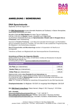 DNA Sprechstunde - Das Neue Arbeiten DNA