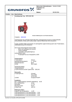 Technisches Datenblatt Grundfos UPS 25-40 180