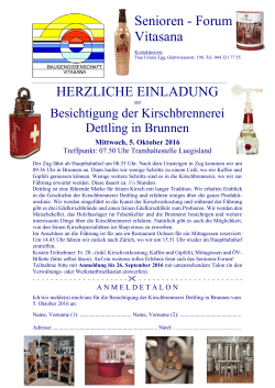 HERZLICHE EINLADUNG Senioren