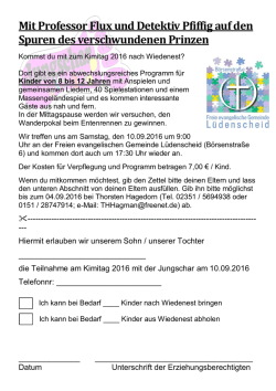Infos und Anmeldeformular