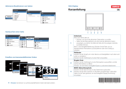 IS42-Display Kurzanleitung