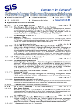 IT-Rechtstage - Seminare im Schloss