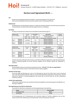 SLA - Hoi Internet AG