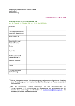 PDF-Anmeldung für Aussteller