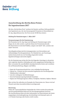 Informationen f&uuml;r Nominierende