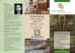 Flyer PDF - Fachwerkstatt für Restaurierung Berlin FWR