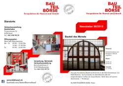Newsletter 08/2016 - Bauteilbörse Basel