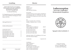 Einladung und Programm als PDF Datei - Luther