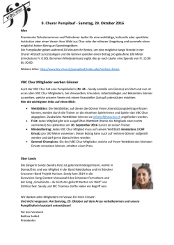 Infos zum Pumpilauf