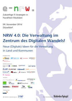 NRW 4.0: Die Verwaltung im Zentrum des - e