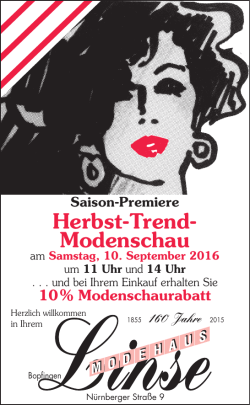 Herbst-Trend- Modenschau