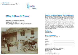 Wie früher in Seen