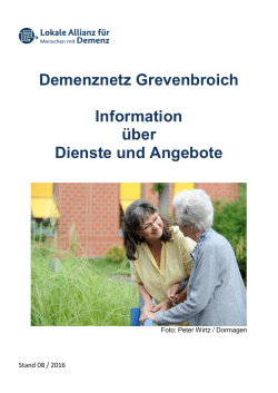 Demenznetz Grevenbroich Information über Dienste und Angebote