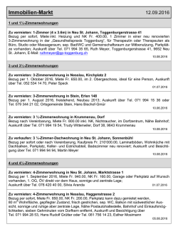 Immobilien-Markt - Gemeinde Nesslau