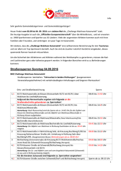 Info zu Stra&szlig;ensperren 2016