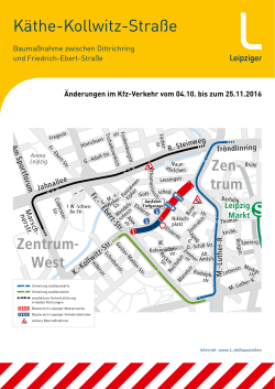 Umleitungsplan für Kfz-Verkehr vom 4. Oktober bis 25. November