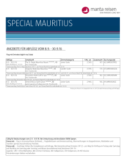 Mauritius - Manta Reisen