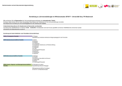 Fristen für die Lehrveranstaltungsanmeldung