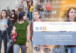 Anmeldung - BZG Bildungszentrum Gesundheit Basel