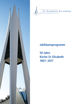 Jubil&auml;umsprogramm 50 Jahre Kirche St