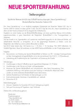 Stellenangebot - Köln - Deutsche Sporthochschule Köln