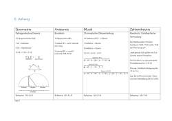 E. Anhang Geometrie Anatomie Musik Zahlentheorie