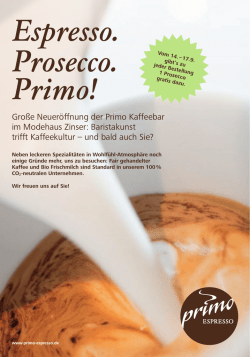Gro&szlig;e Neuer&ouml;ffnung der Primo Kaffeebar im Modehaus Zinser