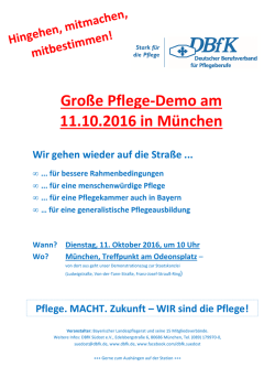 Große Pflege-Demo am 11.10.2016 in München