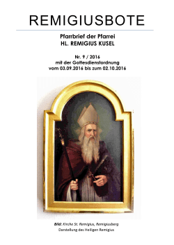 Pfarrei Hl. Remigius bis 02.10.2016
