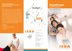 Unser Flyer zum - Berufsfachschule für Physiotherapie