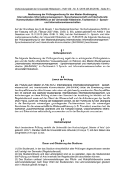 Prüfungsordnung MA - Universität Hildesheim