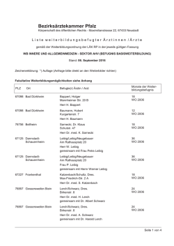 Innere und Allgemeinmedizin ambulante hausärztliche Versorgung