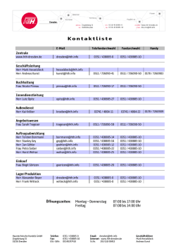 Page 1 - Belefeld Hannover Dresden. ADRESSE: Ziegeleiweg 15