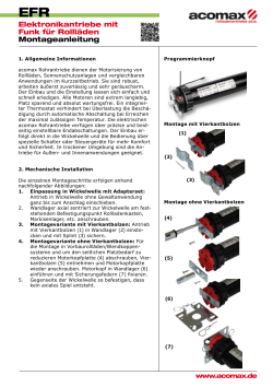 Funkantriebe mit elektronischen Endschaltern und