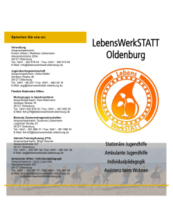 Flyer - LebensWerkSTATT Oldenburg gGmbH