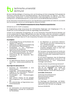 einer Redaktionsassistentin/eines