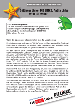 G&ouml;ttinger Linke, DIE LINKE, Antifa Linke WER