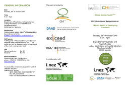 Flyer MH Symposium 2016  - Center for International Health