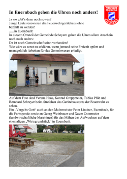 In Euernbach gehen die Uhren noch anders!