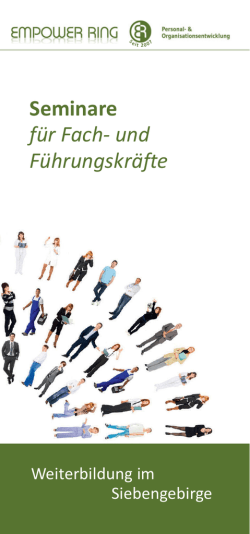 Seminare für Fach- und Führungskräfte