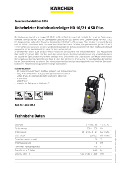 Unbeheizter Hochdruckreiniger HD 10/21-4 SX Plus