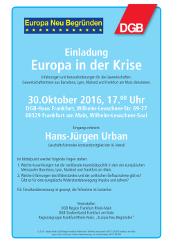 VA 30.10.2016 Europa in der Krise - DGB