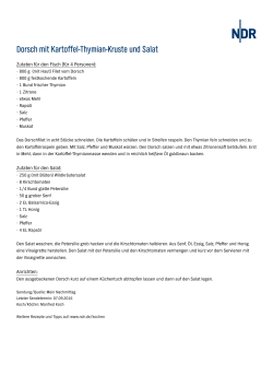 Dorsch mit Kartoffel-Thymian-Kruste und Salat