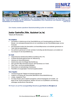Junior Controller/kfm. Assistent (w/m)r (m/w)
